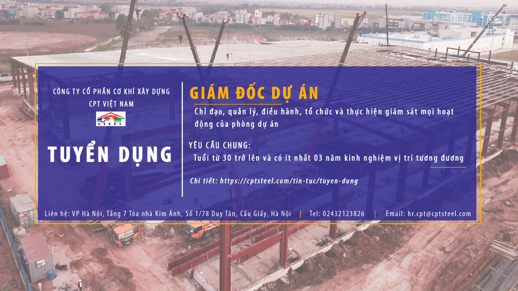 TUYỂN DỤNG GIÁM ĐỐC DỰ ÁN